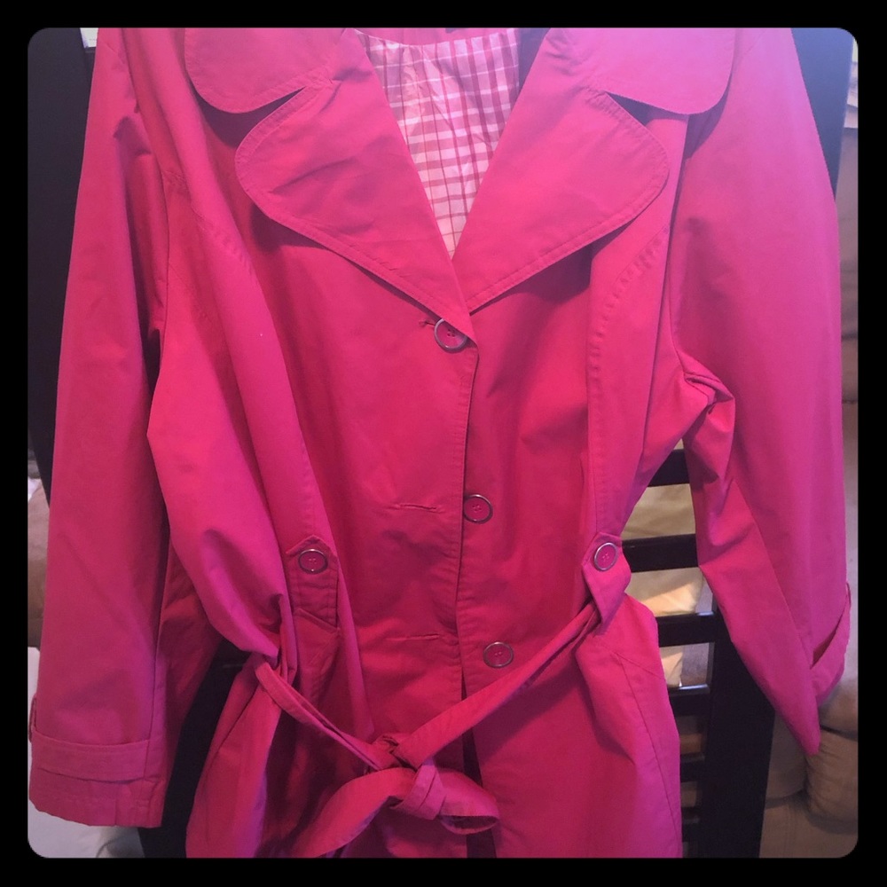 Hot Pink Trench Coat
